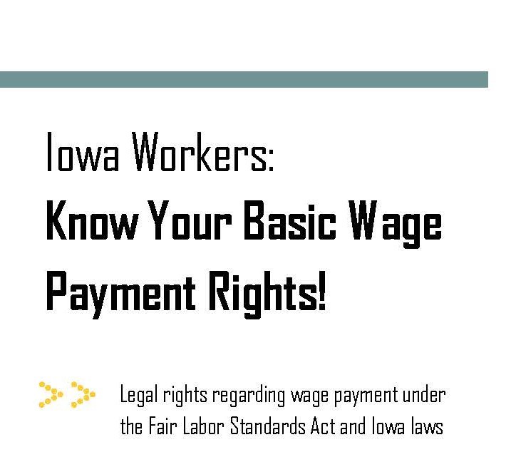 Iowa Workers' Rights Publications & Resources Labor Center The